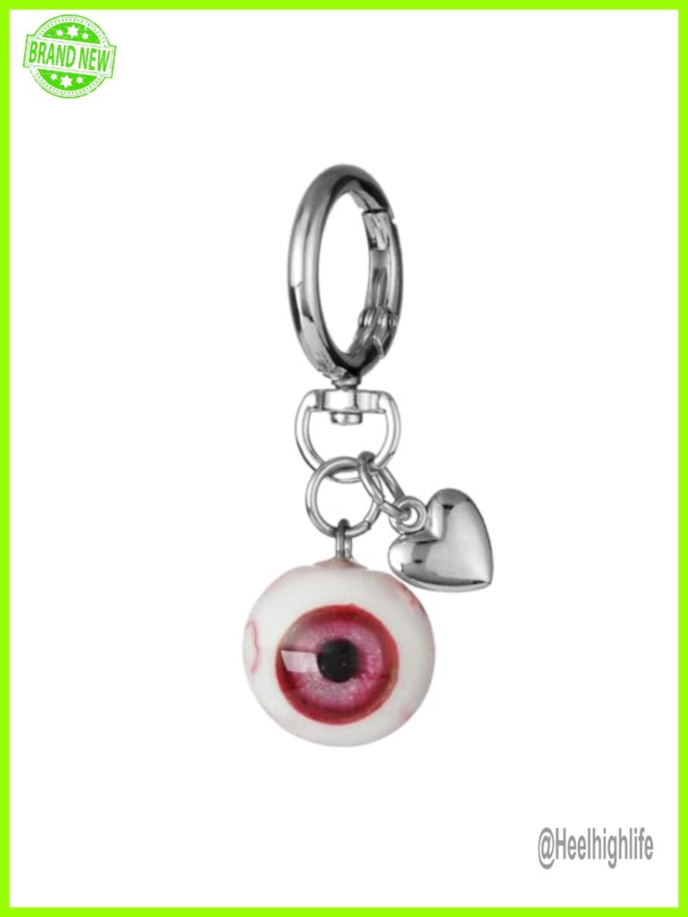 Handmade Clay Eyeball Keychain Gothic Horror Bag Charm Halloween